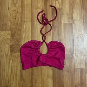 URBAN OUTFITTERS PINK HALTER BRA TOP